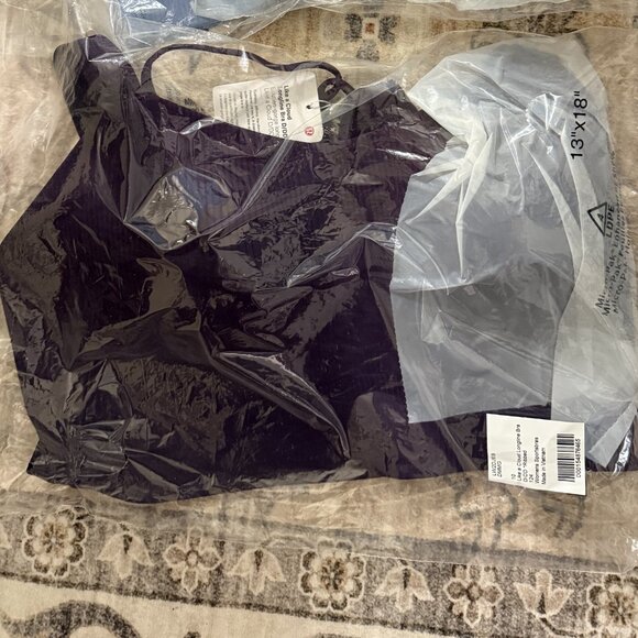 Lululemon Like a Cloud Ribbed Longline Bra Size 10 D/DD - Purple - Picture 4 of 4